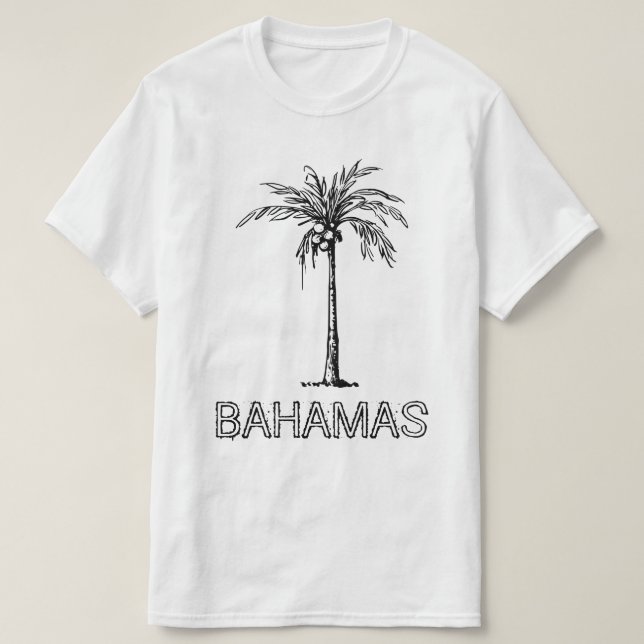 Camiseta Diseño en blanco y negro de los cocoteros de las B (Diseño del anverso)