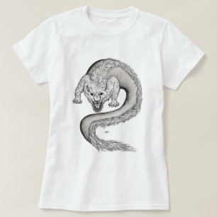 Camiseta Diseño en blanco y negro de Wolfdragon