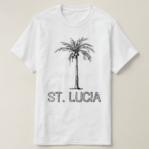 Camiseta Diseño en blanco y negro del árbol de coco de Sant