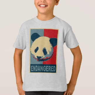 Camiseta Diseño en peligro del arte pop de la panda