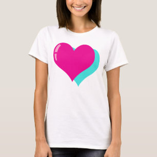 Camiseta Diseño épico de corazón neon retro vaporwave