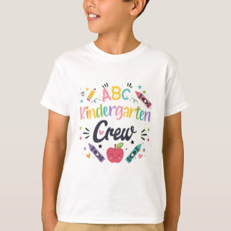 Camiseta Diseño Escolar de la Tripulación de Jardín de Infa
