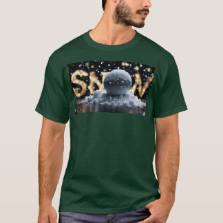 Camiseta Diseño escrito de nieve
