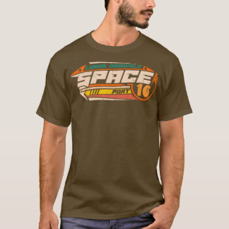 Camiseta Diseño espacial Emblema del puerto espacial lunar 