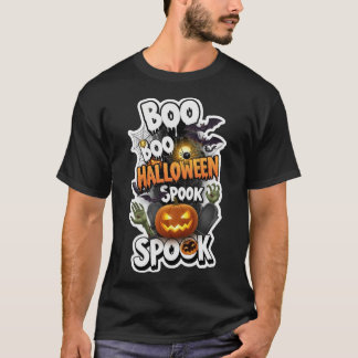 Camiseta Diseño espeluznante de Halloween con murciélagos a