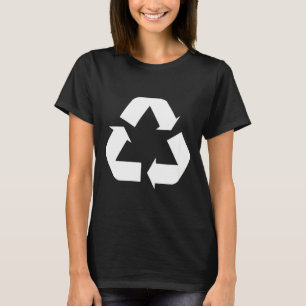 Camiseta diseño estándar de señal de reciclaje clásico verd