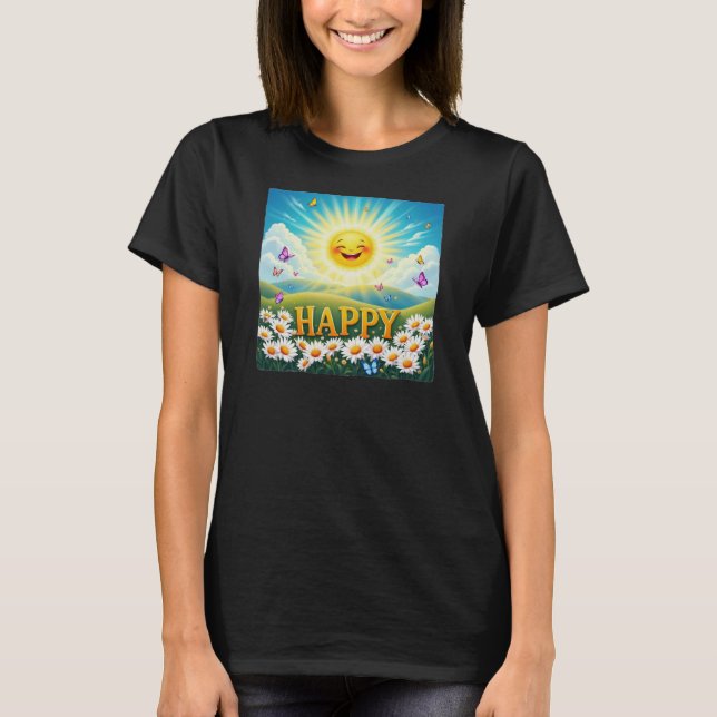 Camiseta diseño estéticamente agradable "ALEGRE" (Anverso)