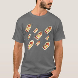 Camiseta Diseño Estético Acogedor de Patrón de Luces de Lin