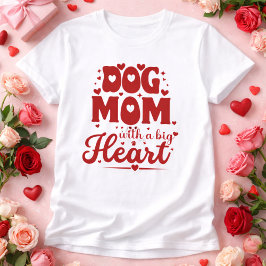 Camiseta Diseño Estético de Amor para Mamá Perro para Amant