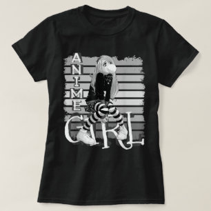 Camiseta Diseño Estético de Chica Anime Cool