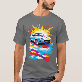 Camiseta Diseño estético de coche retro chico de familia