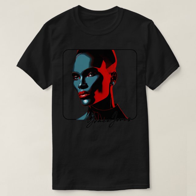 Camiseta Diseño estético de estilo Grace Jones 80 (Diseño del anverso)