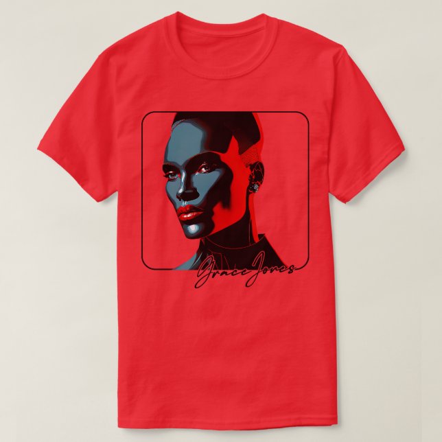 Camiseta Diseño estético de estilo Grace Jones 80 (Diseño del anverso)