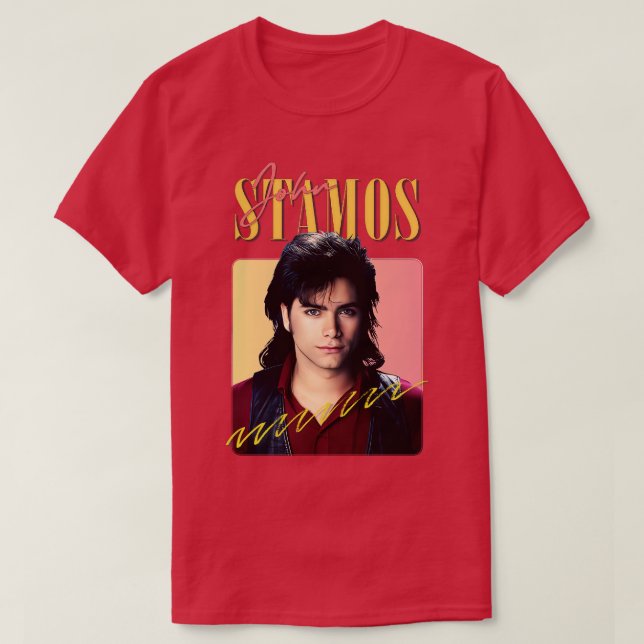 Camiseta Diseño estético de John Stamos 80 (Diseño del anverso)