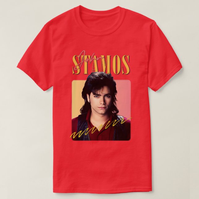 Camiseta Diseño estético de John Stamos 80 (Diseño del anverso)