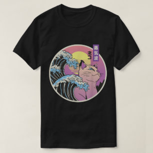Camiseta Diseño estético de onda de gato Vaporwave