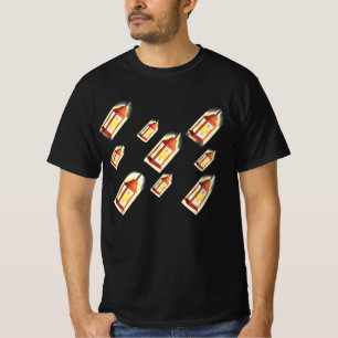 Camiseta Diseño Estético de Patrón de Brillo de Linterna Fl