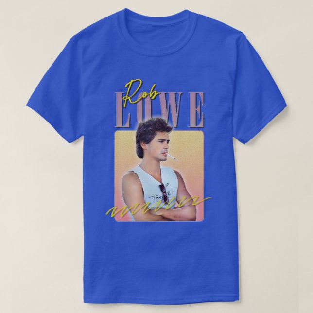 Camiseta Diseño estético de Rob Lowe 80 (Diseño del anverso)