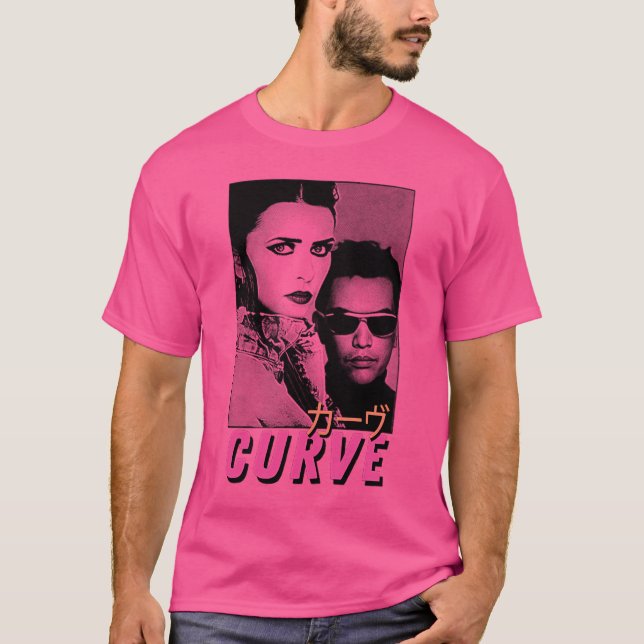 Camiseta Diseño estético retro curvo 90 (Anverso)