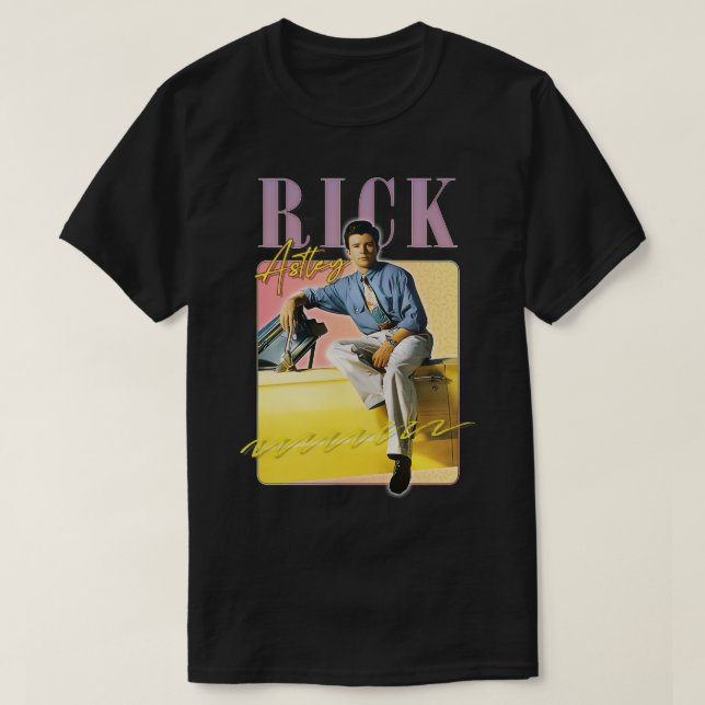 Camiseta Diseño estético Vibin de Rick Astley 80 (Diseño del anverso)