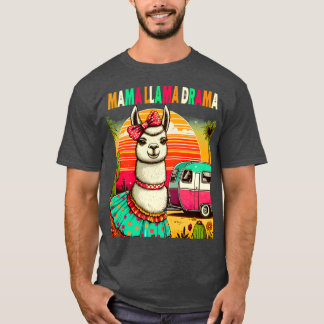 Camiseta Diseño estilo Cute Llama Squad Shirt Retro 80