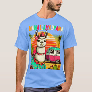 Camiseta Diseño estilo Cute Llama Squad Shirt Retro 80