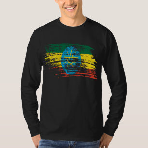 Camiseta Diseño etíope fresco de la bandera