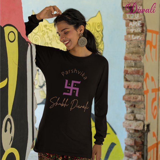 Camiseta Diseño étnico indio personalizable Shubh Diwali (Subido por el creador)