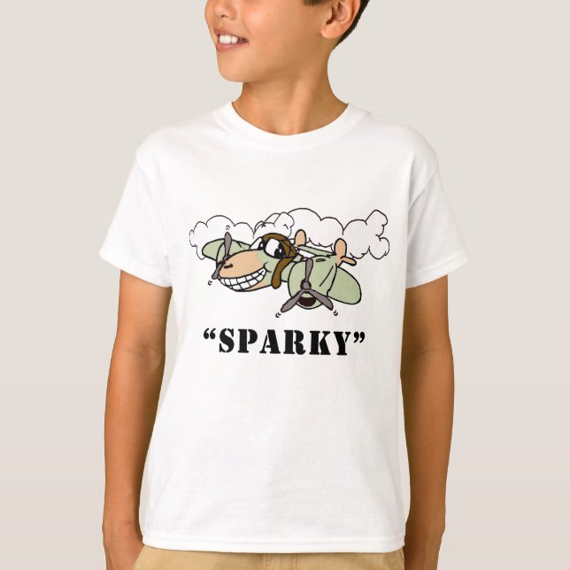 Camiseta Diseño exclusivo P-38 del Personalizado "Sparky" (Anverso)