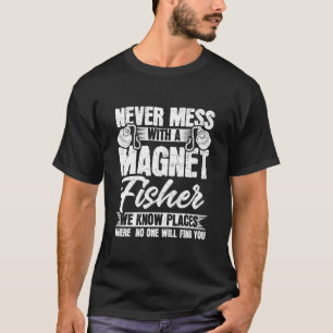 Camiseta Diseño experto en pesca con imán para caza del tes