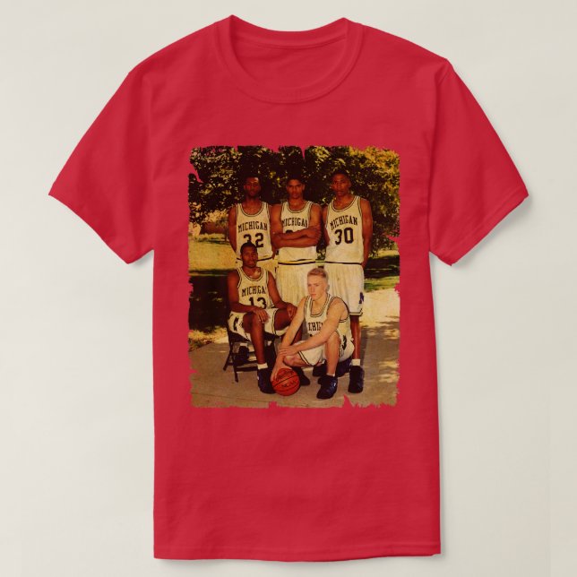 Camiseta Diseño Fab Cinco Vintage Del Baloncesto 5 (Diseño del anverso)