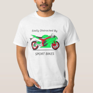 Camiseta Diseño "Fácilmente Distraído Por Bicicletas Deport