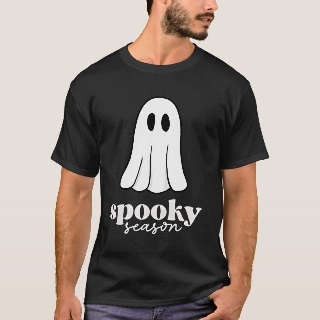 Camiseta Diseño fantasma de temporada de Halloween Boho Spo (Anverso)
