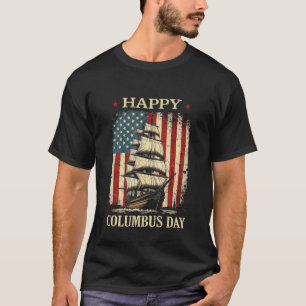 Camiseta Diseño Feliz Día de Columbus Cristóbal Colón Ita