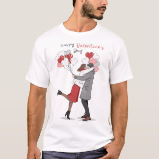 Camiseta Diseño feliz día de San Valentín
