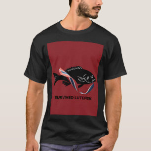 Camiseta Diseño Feliz Pescado de Navidad