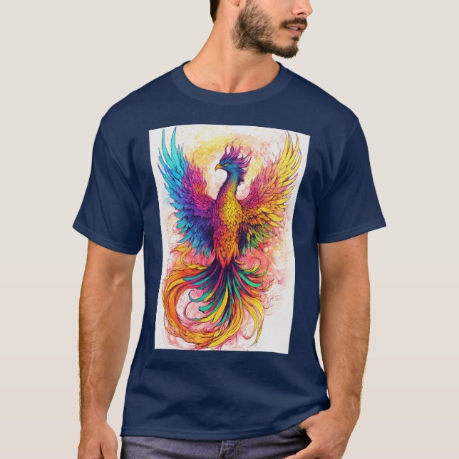 Camiseta Diseño Fénix Fluorescente (Anverso)