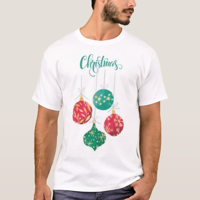 Camiseta Diseño festivo de adorno navideño (Anverso)