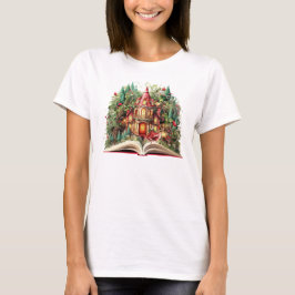 Camiseta Diseño festivo de libro de Navidad