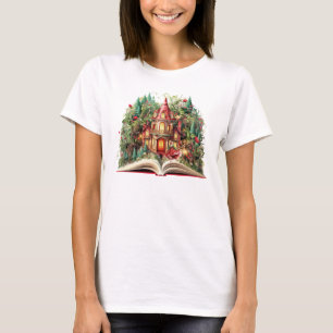 Camiseta Diseño festivo de libro de Navidad
