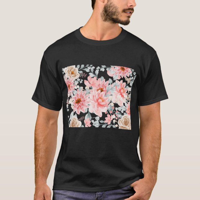 Camiseta Diseño floral (Anverso)