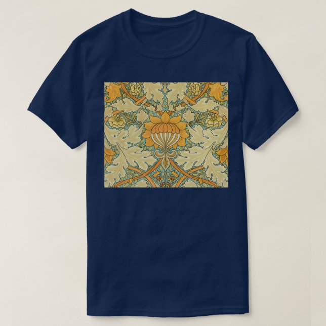 Camiseta Diseño floral amarillo antiguo (Diseño del anverso)