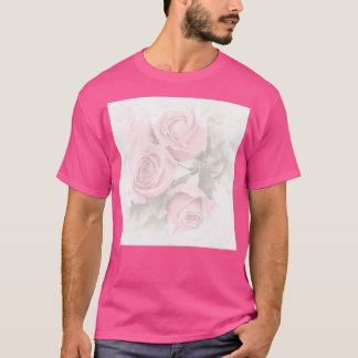 Camiseta Diseño floral con rosas rosadas