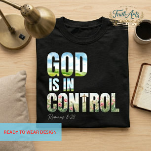 Camiseta Diseño Floral Cristiano de la Naturaleza Dios Está