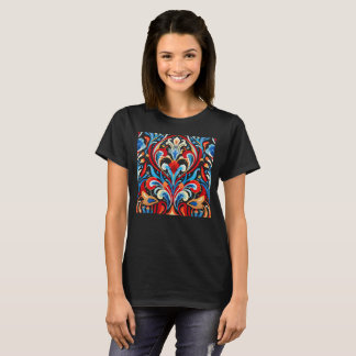 Camiseta Diseño floral de colores gráficos Tee femenino