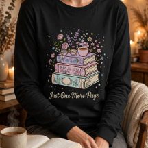 Diseño Floral de Libros 'Solo Una Página Más' para