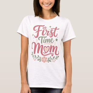 Camiseta Diseño Floral de Madre Primeriza Encantador