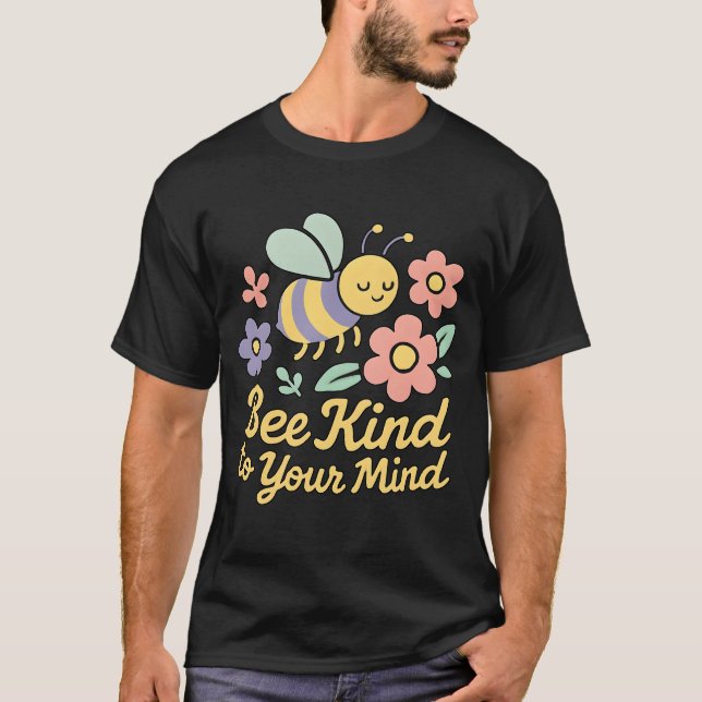 Camiseta Diseño floral de tipo Bee Kind (Anverso)