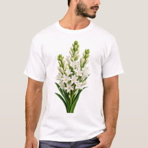 Diseño floral de tuberosa blanca elegante