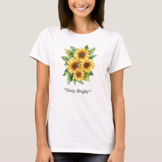 Camiseta Diseño Floral de Verano Pintado a Mano